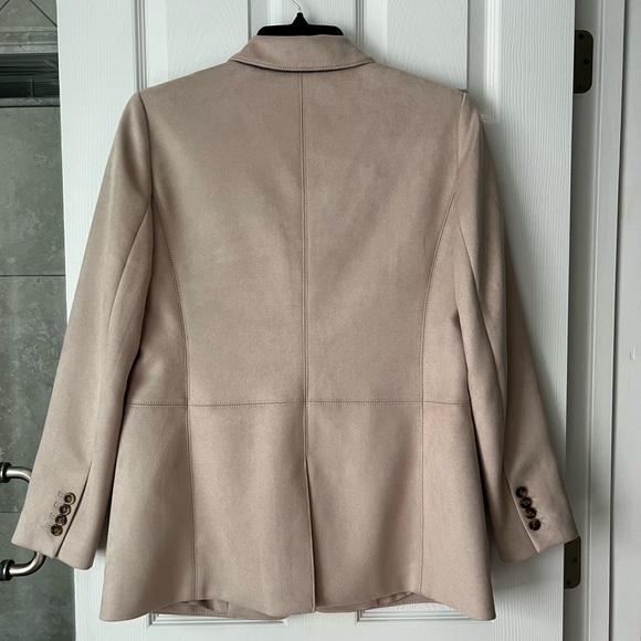 Ann Taylor Blazer/Jacket size 10 Beige faux suede - Picture 3 of 5